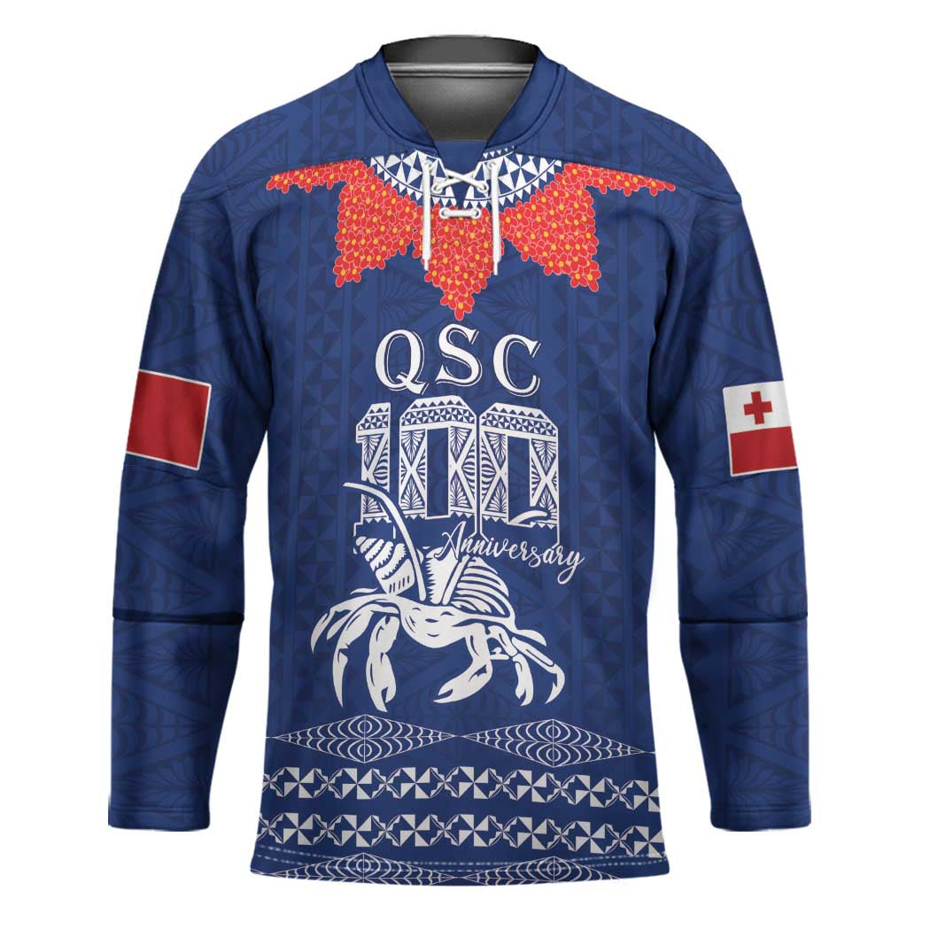 Queen Salote College 100 Years Anniversary Personalized Hockey Jersey Tonga QSC Royal Blue - Polynesian Pride