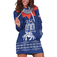 Queen Salote College 100 Years Anniversary Personalized Hoodie Dress Tonga QSC Royal Blue LT7 Royal Blue - Polynesian Pride