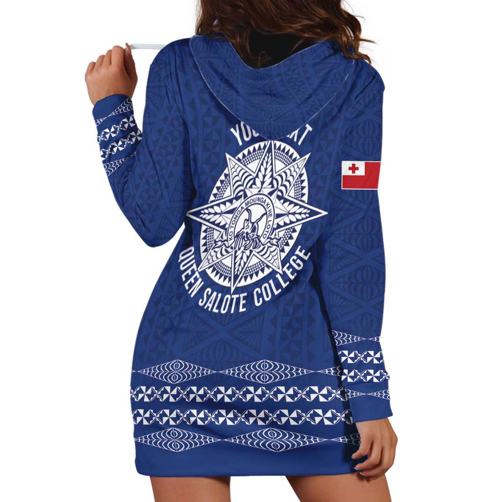 Queen Salote College 100 Years Anniversary Personalized Hoodie Dress Tonga QSC Royal Blue LT7 - Polynesian Pride