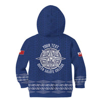 Queen Salote College 100 Years Anniversary Personalized Kid Hoodie Tonga QSC Royal Blue - Polynesian Pride