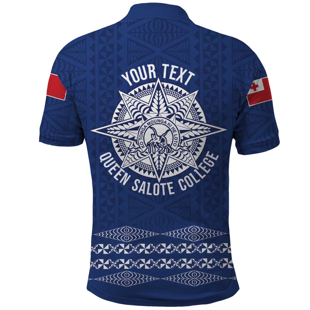 Queen Salote College 100 Years Anniversary Personalized Polo Shirt Tonga QSC Royal Blue LT7 - Polynesian Pride
