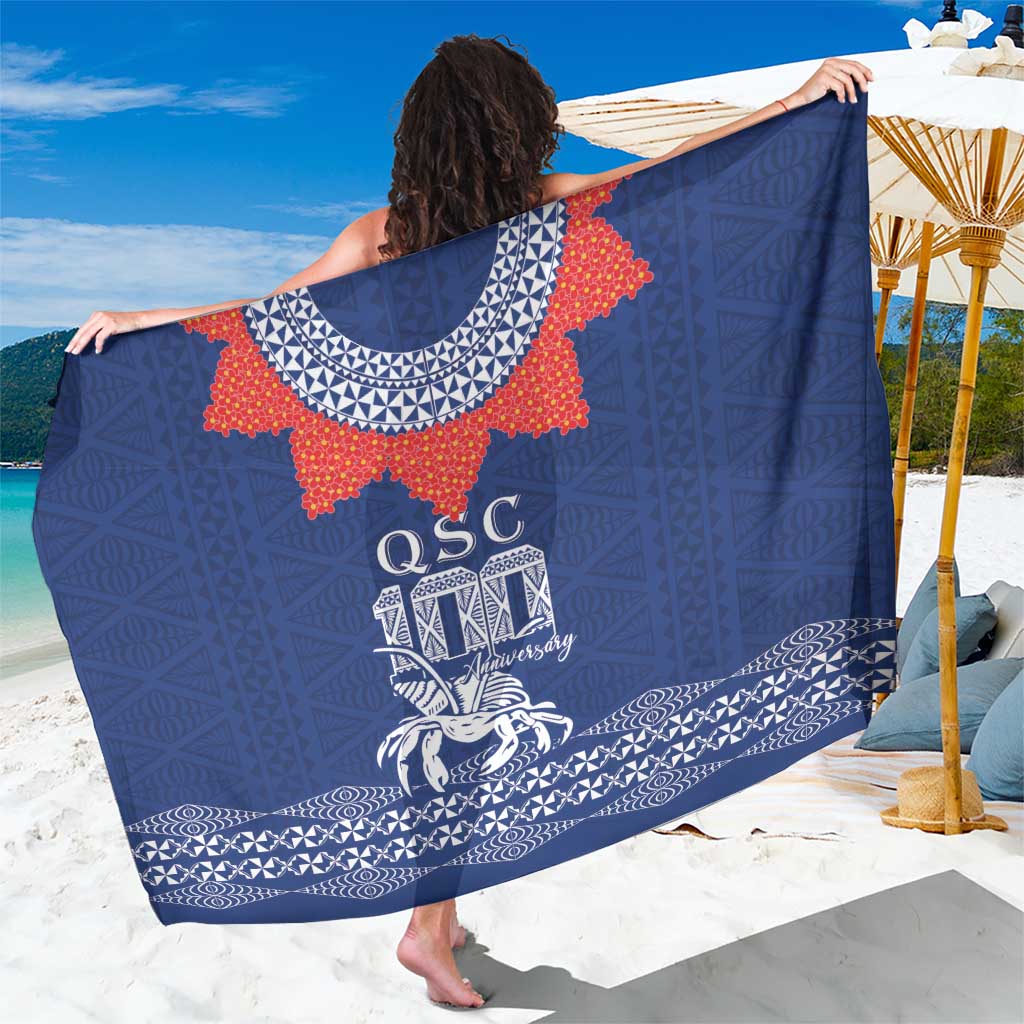 Queen Salote College 100 Years Anniversary Sarong Tonga QSC Royal Blue LT7 One Size 44 x 66 inches Royal Blue - Polynesian Pride