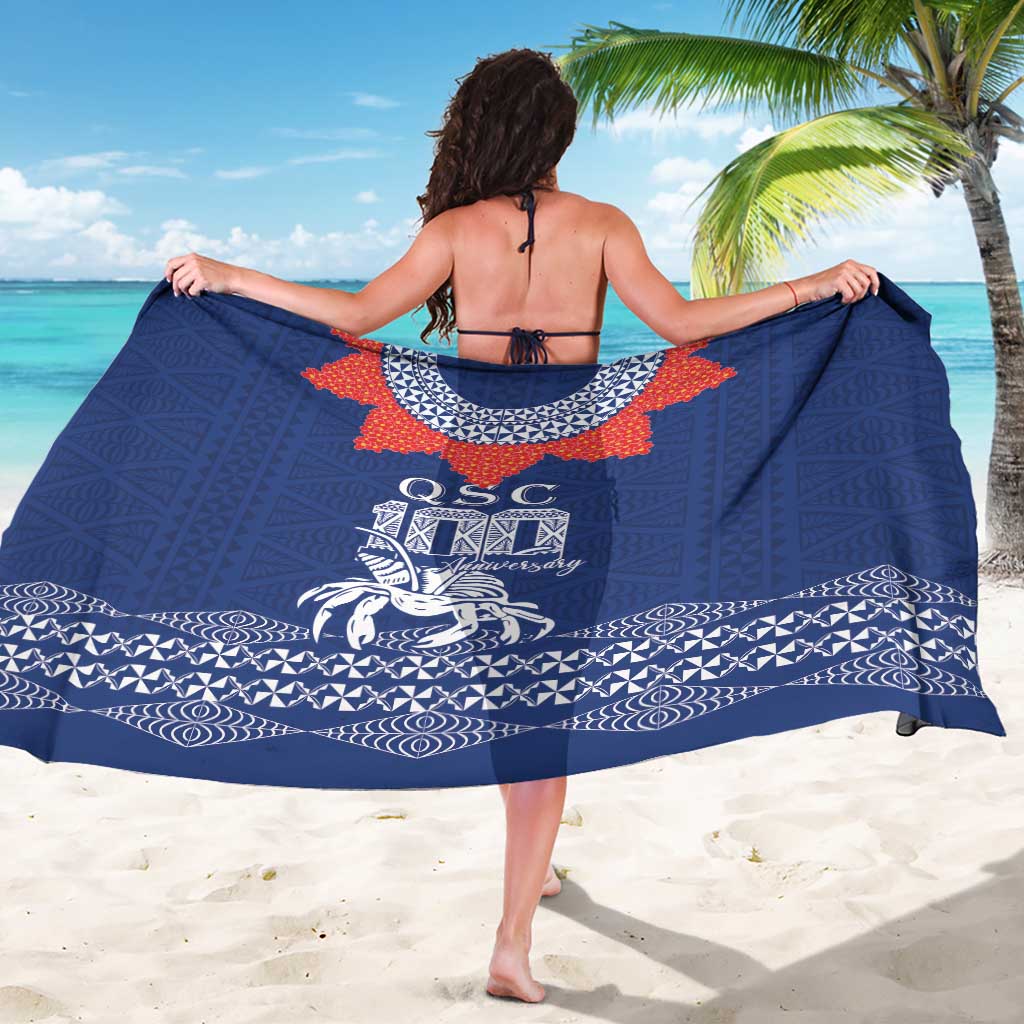 Queen Salote College 100 Years Anniversary Sarong Tonga QSC Royal Blue LT7 - Polynesian Pride