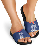 Queen Salote College 100 Years Anniversary Slide Sandals Tonga QSC Royal Blue - Polynesian Pride