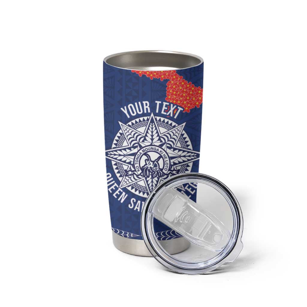 Queen Salote College 100 Years Anniversary Personalized Tumbler Cup Tonga QSC Royal Blue - Polynesian Pride