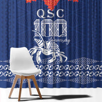 Queen Salote College 100 Years Anniversary Window Curtain Tonga QSC Royal Blue LT7 - Polynesian Pride