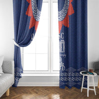 Queen Salote College 100 Years Anniversary Window Curtain Tonga QSC Royal Blue LT7 - Polynesian Pride