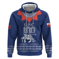 Queen Salote College 100 Years Anniversary Personalized Zip Hoodie Tonga QSC Royal Blue LT7 Pullover Hoodie Royal Blue - Polynesian Pride