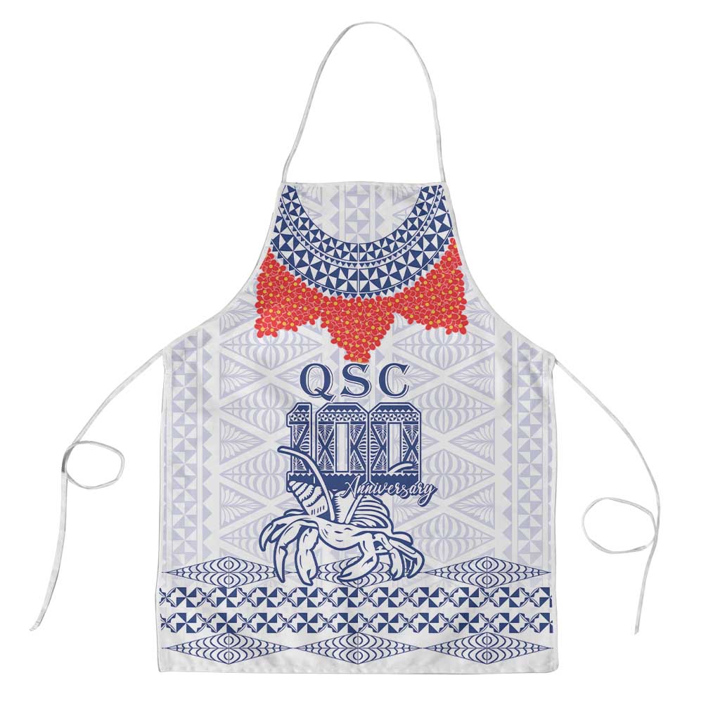 Queen Salote College 100 Years Anniversary Apron Tonga QSC White LT7 White - Polynesian Pride