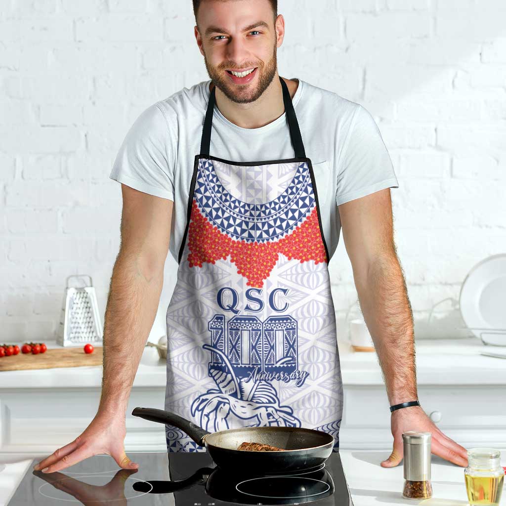 Queen Salote College 100 Years Anniversary Apron Tonga QSC White LT7 - Polynesian Pride