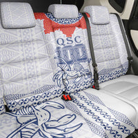 Queen Salote College 100 Years Anniversary Back Car Seat Cover Tonga QSC White LT7 - Polynesian Pride