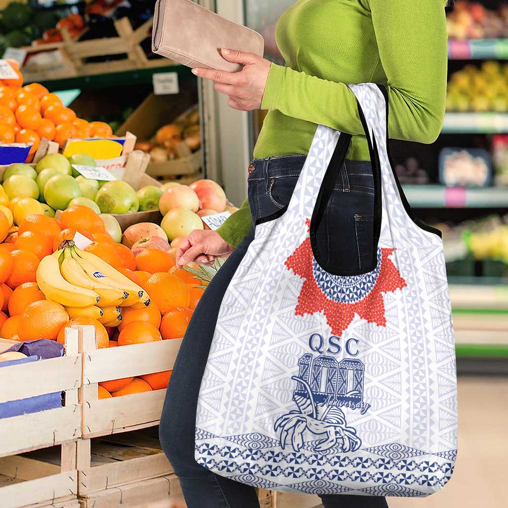 Queen Salote College 100 Years Anniversary Grocery Bag Tonga QSC White - Polynesian Pride