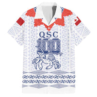 Queen Salote College 100 Years Anniversary Personalized Hawaiian Shirt Tonga QSC White LT7 White - Polynesian Pride