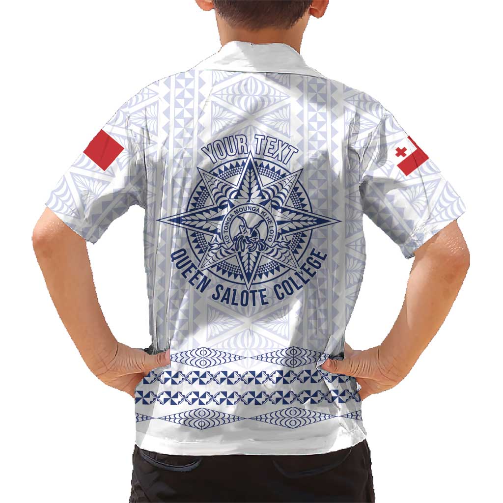 Queen Salote College 100 Years Anniversary Personalized Hawaiian Shirt Tonga QSC White LT7 - Polynesian Pride