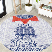 Queen Salote College 100 Years Anniversary Round Carpet Tonga QSC White LT7 White - Polynesian Pride