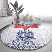 Queen Salote College 100 Years Anniversary Round Carpet Tonga QSC White LT7 - Polynesian Pride