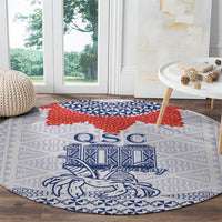 Queen Salote College 100 Years Anniversary Round Carpet Tonga QSC White LT7 - Polynesian Pride