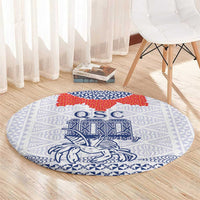 Queen Salote College 100 Years Anniversary Round Carpet Tonga QSC White LT7 - Polynesian Pride