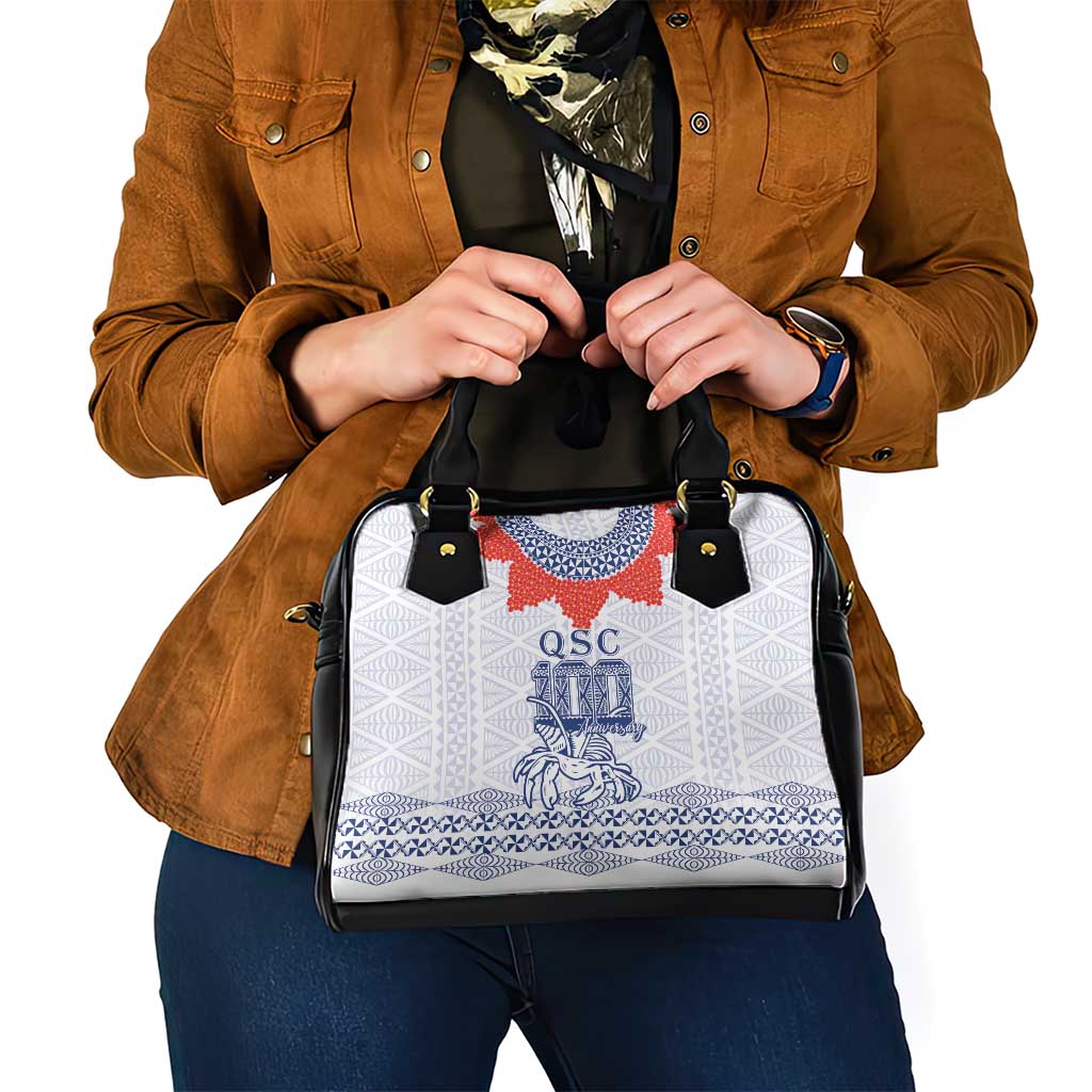 Queen Salote College 100 Years Anniversary Shoulder Handbag Tonga QSC White LT7 - Polynesian Pride