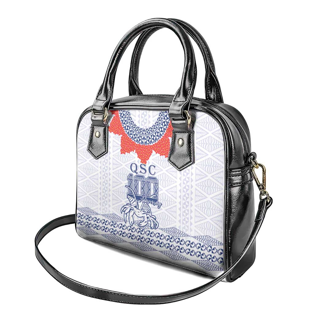 Queen Salote College 100 Years Anniversary Shoulder Handbag Tonga QSC White LT7 - Polynesian Pride