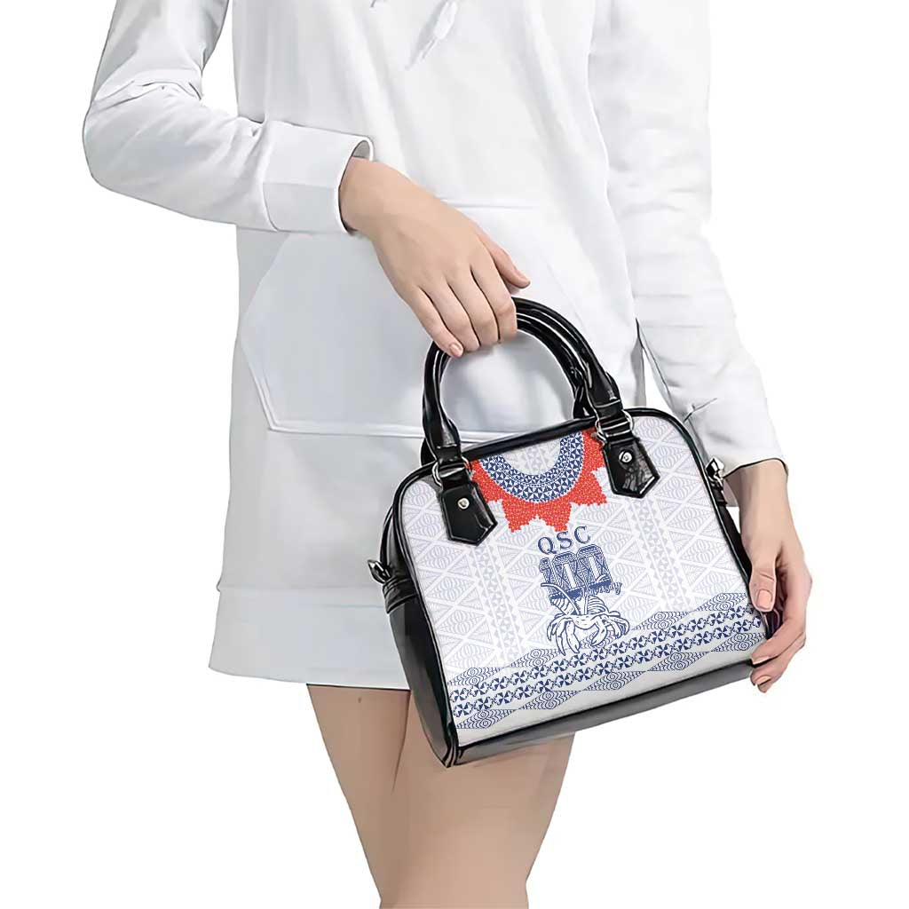 Queen Salote College 100 Years Anniversary Shoulder Handbag Tonga QSC White LT7 - Polynesian Pride