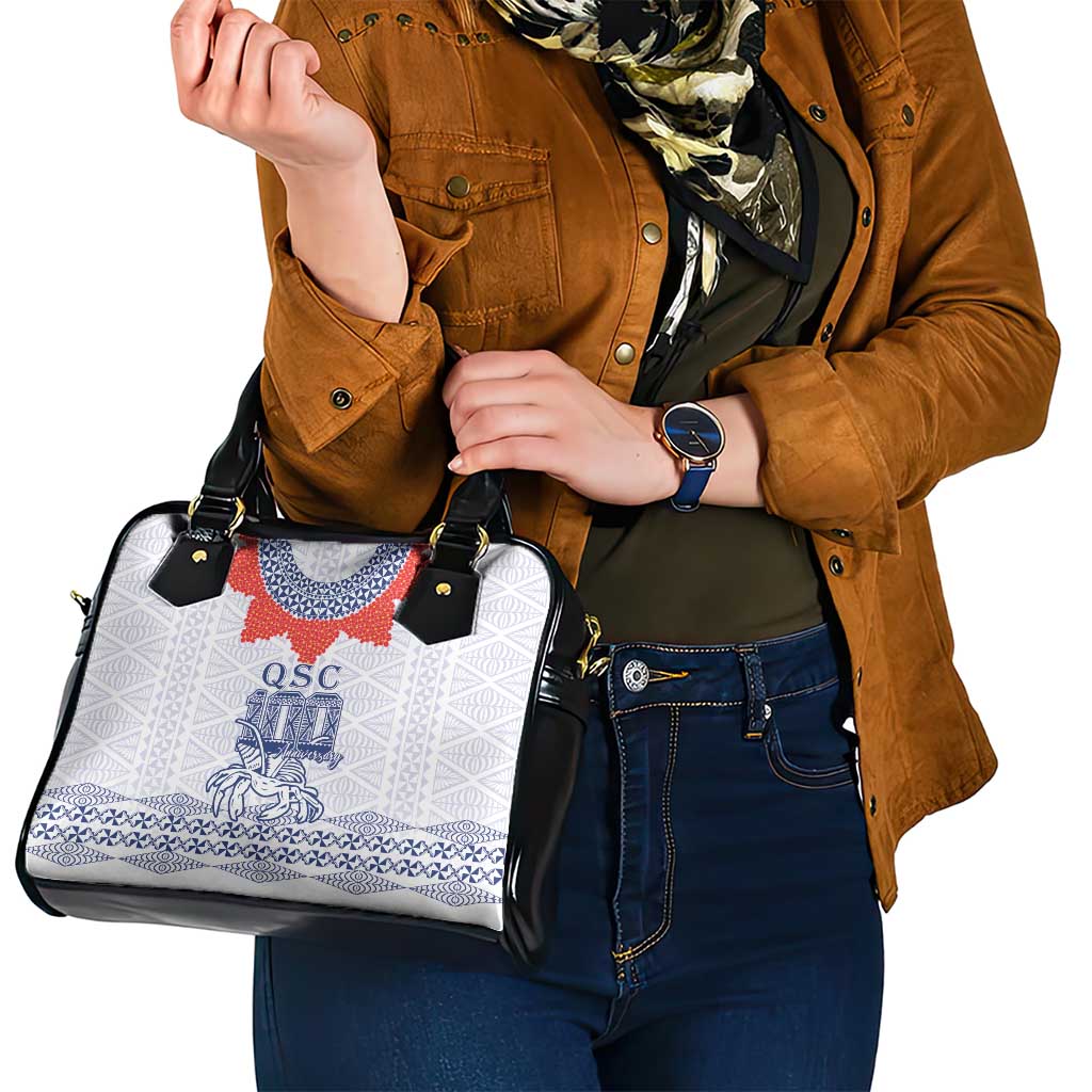 Queen Salote College 100 Years Anniversary Shoulder Handbag Tonga QSC White LT7 - Polynesian Pride