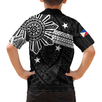 Personalised Philippines Kid Hawaiian Shirt Tribal Sun LT7 - Polynesian Pride