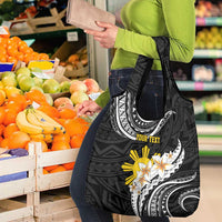 Personalised Philippines Tribal Grocery Bag Mix Plumeria LT7 - Polynesian Pride
