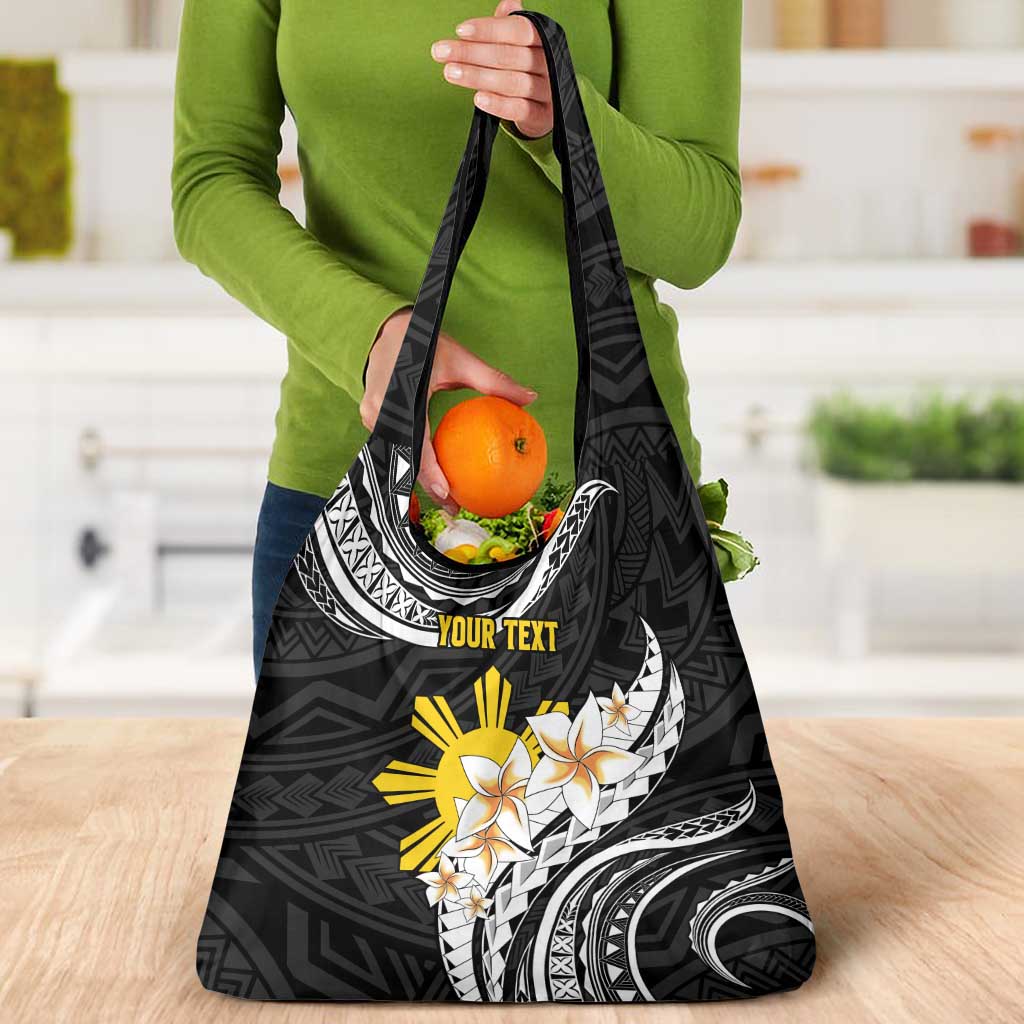 Personalised Philippines Tribal Grocery Bag Mix Plumeria LT7 - Polynesian Pride