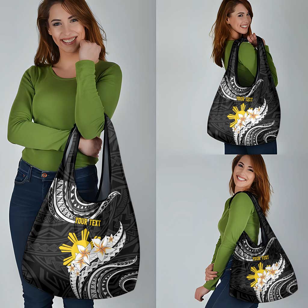 Personalised Philippines Tribal Grocery Bag Mix Plumeria LT7 - Polynesian Pride