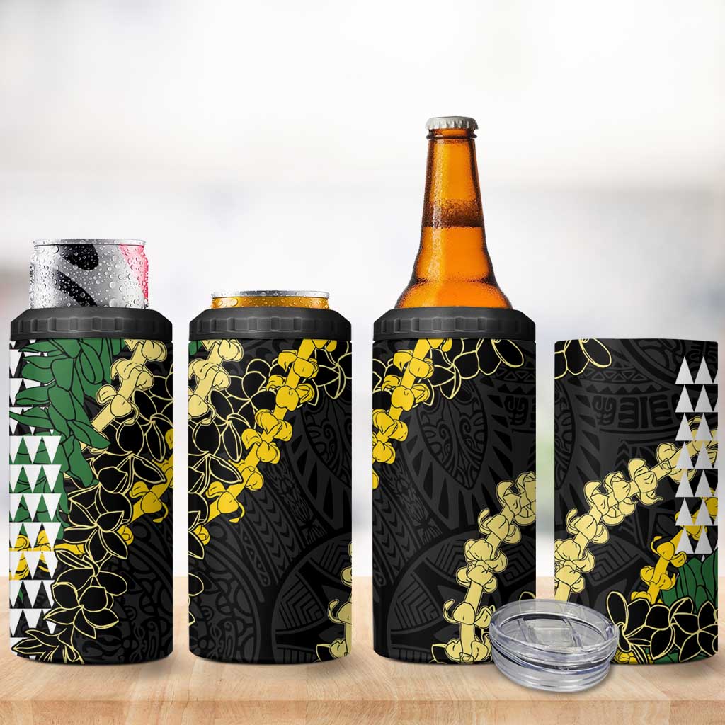 Hawaii Aloha Kakau 4 in 1 Can Cooler Tumbler Puakenikeni and Maile Lei Twist LT7 - Polynesian Pride