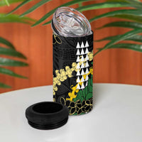 Hawaii Aloha Kakau 4 in 1 Can Cooler Tumbler Puakenikeni and Maile Lei Twist LT7 - Polynesian Pride