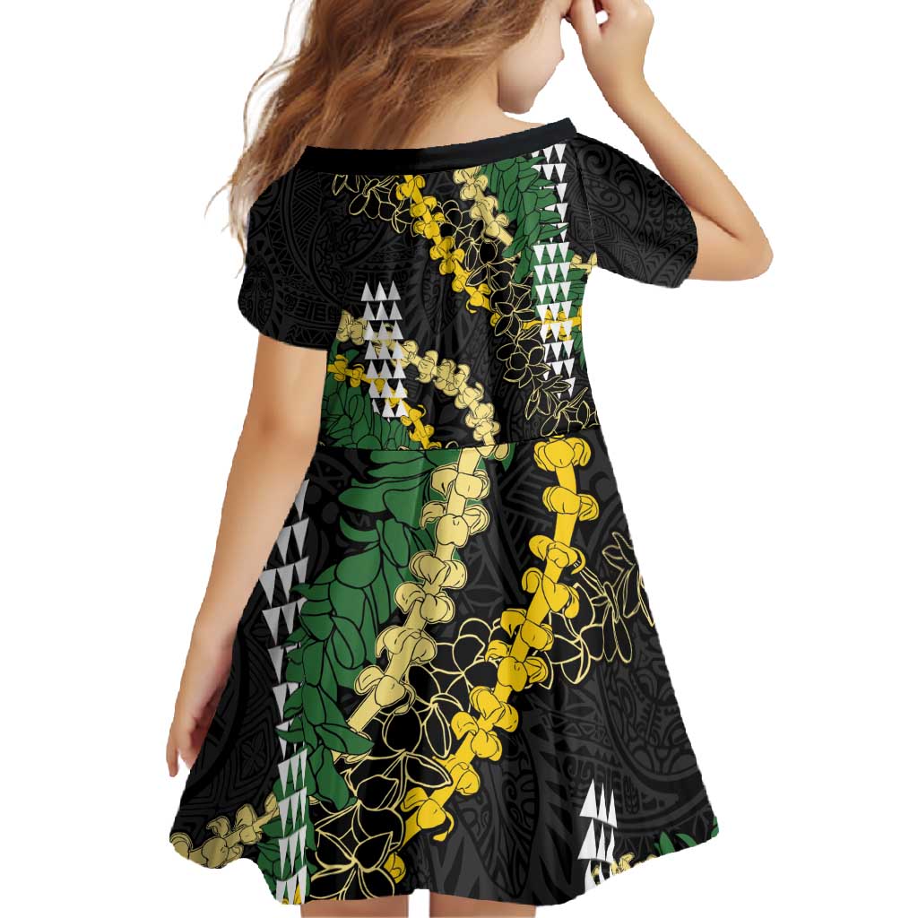 Hawaii Aloha Kakau Family Matching Off Shoulder Maxi Dress and Hawaiian Shirt Puakenikeni and Maile Lei Twist LT7 - Polynesian Pride