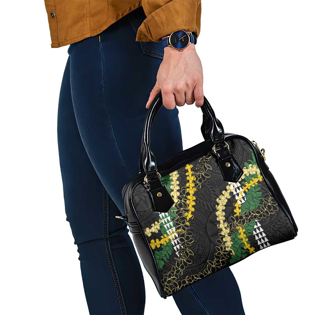 Hawaii Aloha Kakau Shoulder Handbag Puakenikeni and Maile Lei Twist LT7 - Polynesian Pride