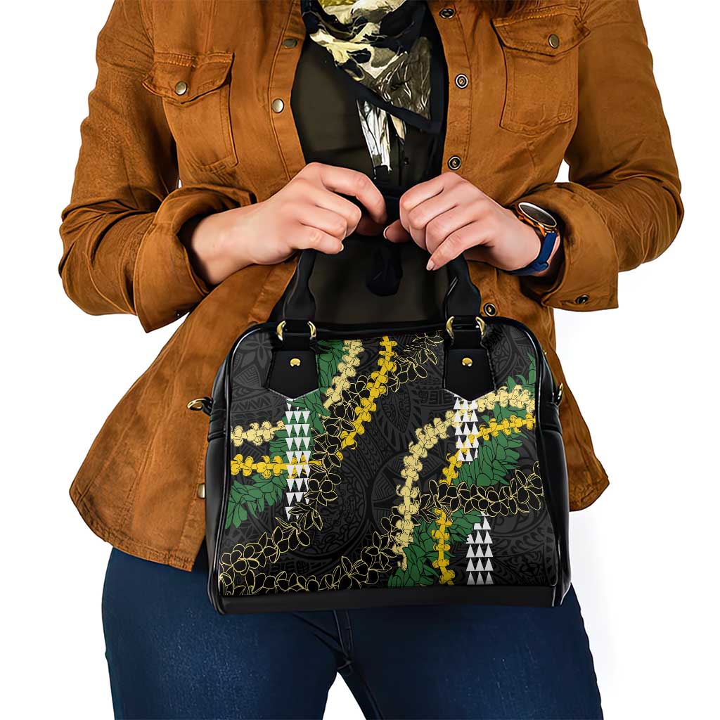 Hawaii Aloha Kakau Shoulder Handbag Puakenikeni and Maile Lei Twist LT7 - Polynesian Pride