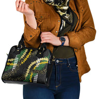 Hawaii Aloha Kakau Shoulder Handbag Puakenikeni and Maile Lei Twist LT7 - Polynesian Pride