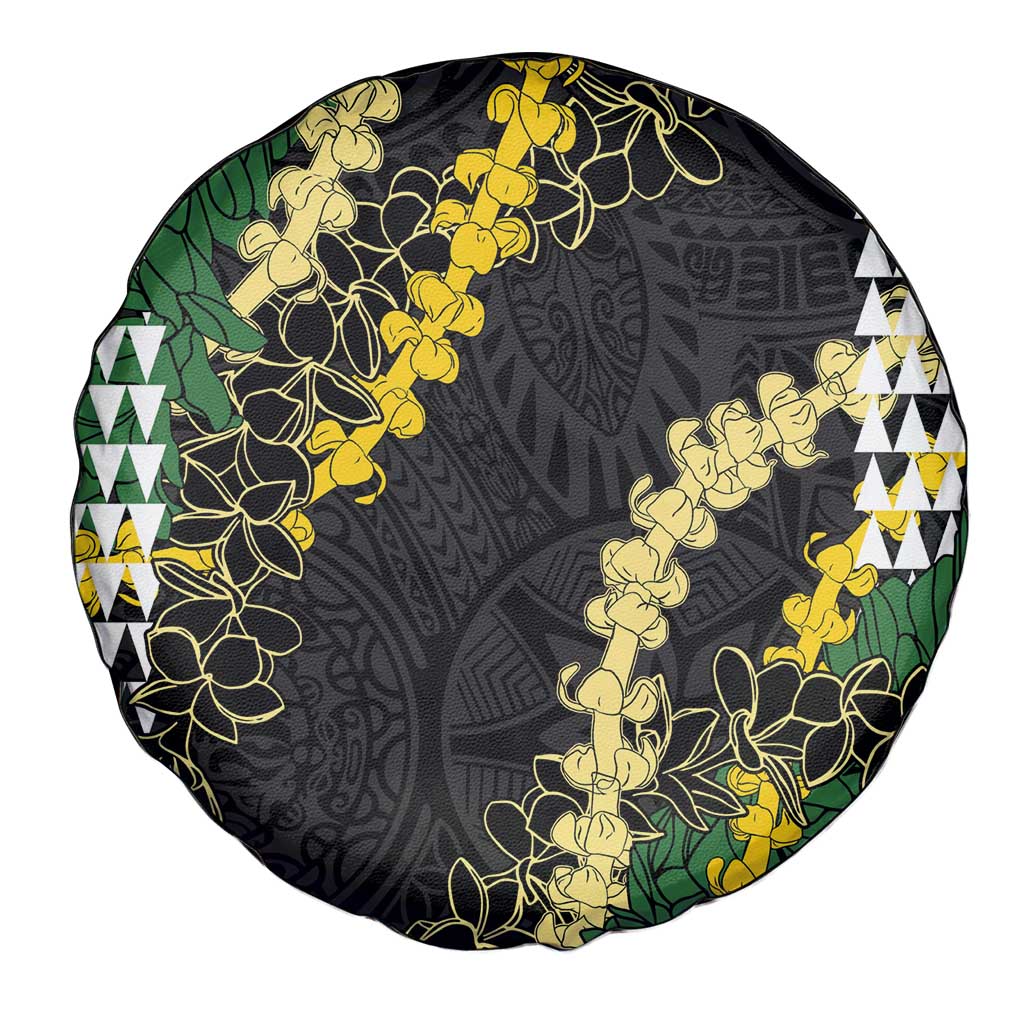 Hawaii Aloha Kakau Spare Tire Cover Puakenikeni and Maile Lei Twist LT7 - Polynesian Pride