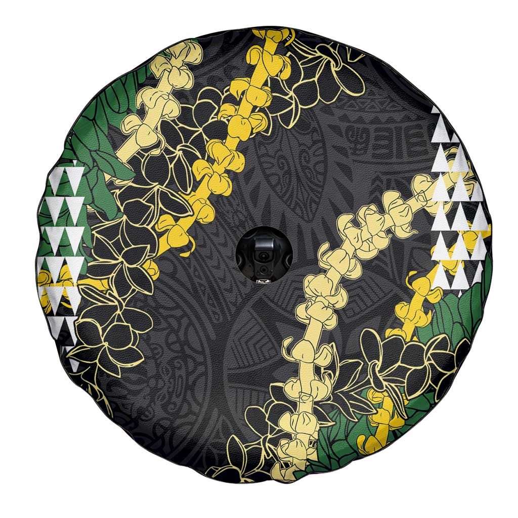 Hawaii Aloha Kakau Spare Tire Cover Puakenikeni and Maile Lei Twist LT7 - Polynesian Pride