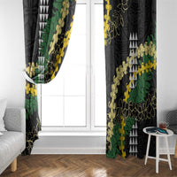 Hawaii Aloha Kakau Window Curtain Puakenikeni and Maile Lei Twist LT7 - Polynesian Pride