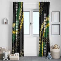 Hawaii Aloha Kakau Window Curtain Puakenikeni and Maile Lei Twist LT7 - Polynesian Pride