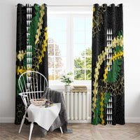 Hawaii Aloha Kakau Window Curtain Puakenikeni and Maile Lei Twist LT7 - Polynesian Pride