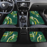 Hawaii Aloha Kakau Car Mats Green Puakenikeni and Maile Lei Twist LT7 Set 4pcs Green - Polynesian Pride