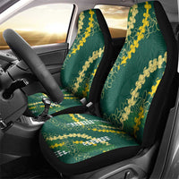 Hawaii Aloha Kakau Car Seat Cover Green Puakenikeni and Maile Lei Twist LT7 - Polynesian Pride