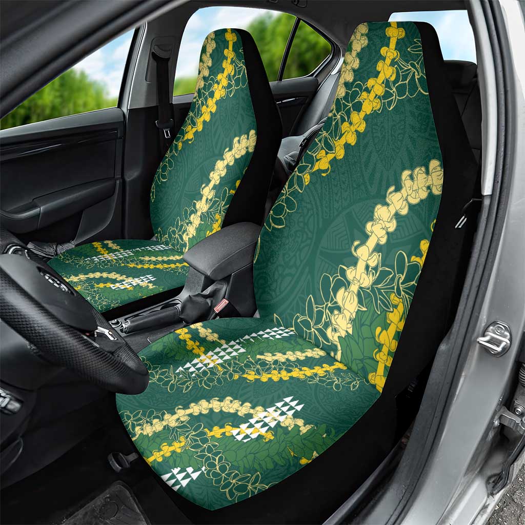 Hawaii Aloha Kakau Car Seat Cover Green Puakenikeni and Maile Lei Twist LT7 - Polynesian Pride