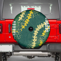 Hawaii Aloha Kakau Spare Tire Cover Green Puakenikeni and Maile Lei Twist LT7 - Polynesian Pride