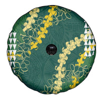 Hawaii Aloha Kakau Spare Tire Cover Green Puakenikeni and Maile Lei Twist LT7 - Polynesian Pride