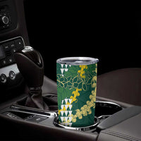 Hawaii Aloha Kakau Tumbler Cup Green Puakenikeni and Maile Lei Twist LT7 - Polynesian Pride