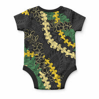 Hawaii Puakenikeni - Maile Lei Baby Onesie Obsidian Black