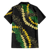 Hawaii Puakenikeni - Maile Lei Family Matching Summer Maxi Dress and Hawaiian Shirt Obsidian Black LT7 - Polynesian Pride