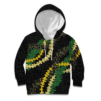 Hawaii Puakenikeni - Maile Lei Kid Hoodie Obsidian Black LT7 Hoodie Black - Polynesian Pride